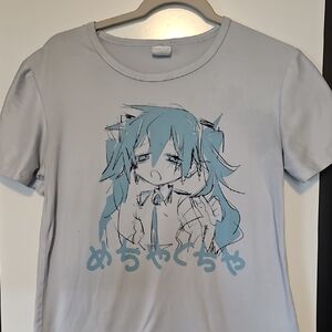 Hatsune Miku Tee - Light Gray